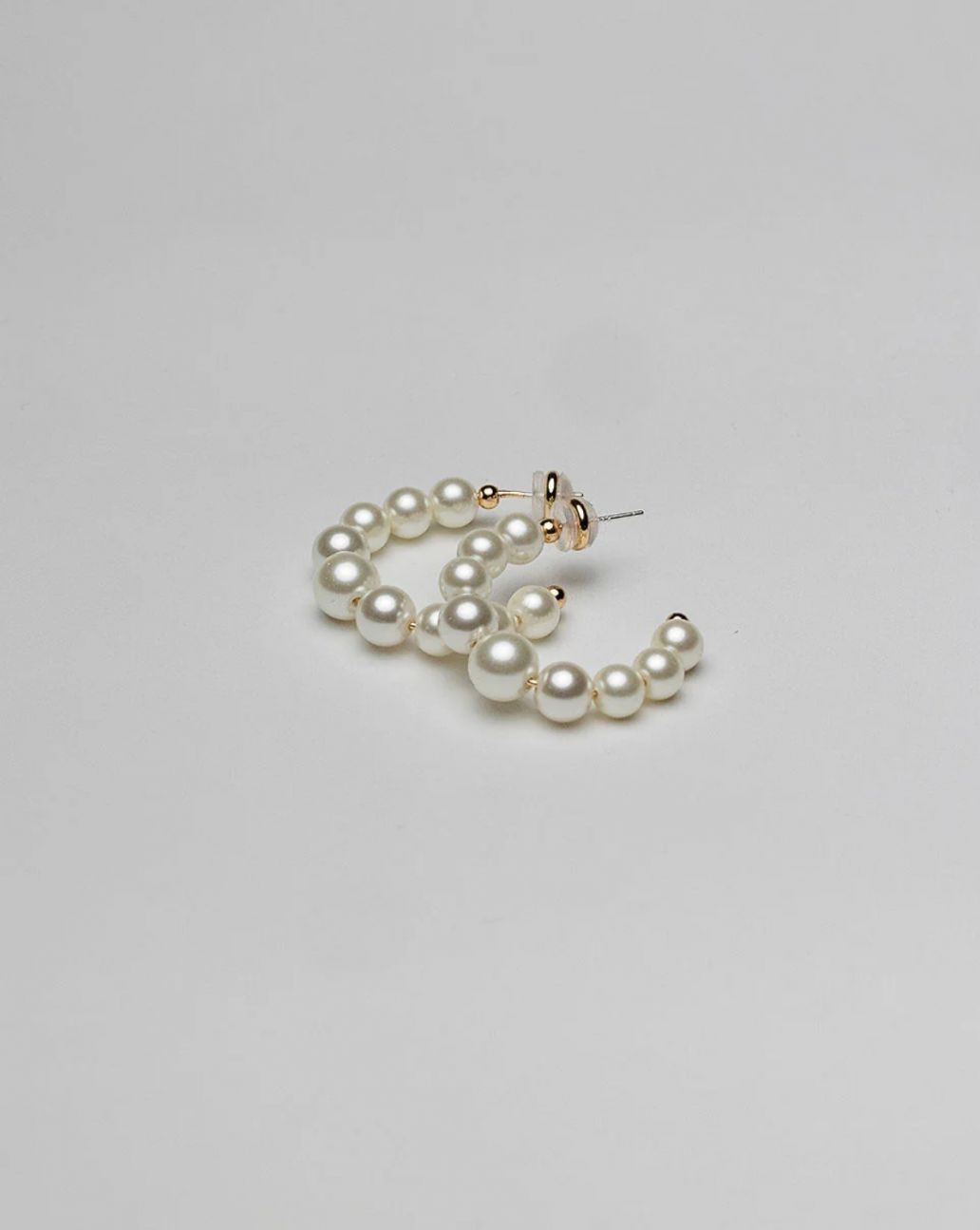 Bow19details Bead Pearl Hoops M-O.S